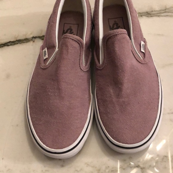 mauve vans slip ons